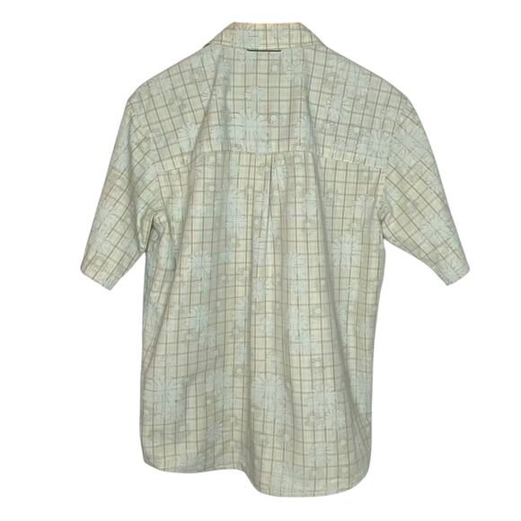 Vintage REI Plaid Floral Hawaiian Short Sleeve Button Up Shirt Size Medium - Picture 5 of 9
